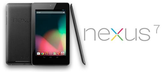 Images of the back, front and side of the Google Nexus 7 tablet 
