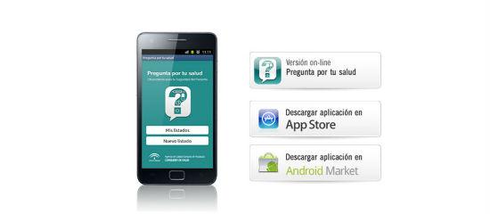 Dispositivo móvil con el logo de la app