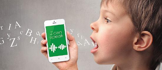 Decorative picture. A child talking on a cell phone